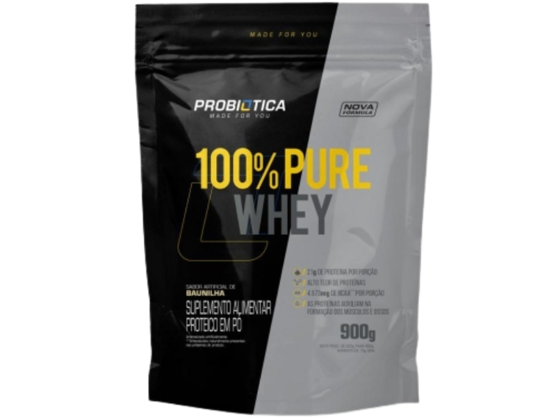 WHEY 100% 900G REFIL - PROBIÓTICA - Sua Saúde Distribuidora