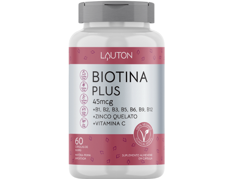 BIOTINA PLUS 45MCG 60 CAPS - LAUTON - Sua Saúde Distribuidora