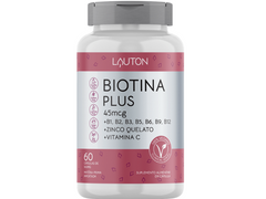 BIOTINA PLUS 45MCG 60 CAPS - LAUTON - Sua Saúde Distribuidora