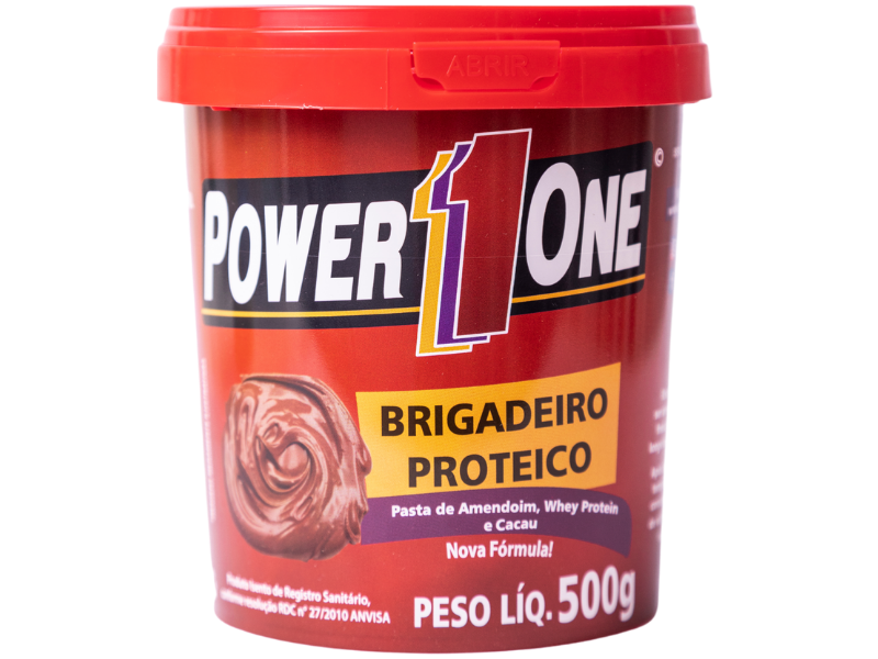 PASTA DE AMENDOIM BRIGADEIRO PROTEICO 500G - POWER1ONE - Sua Saúde Distribuidora