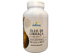 ÓLEO DE LINHAÇA DOURADA 120CAPS 1000MG - NATTUBRAS - Sua Saúde Distribuidora