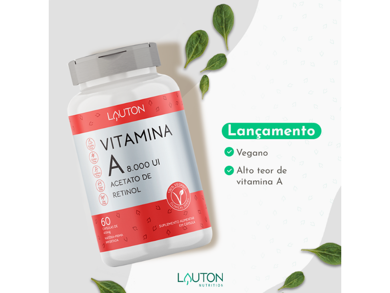 VITAMINA A 8.000UI 60CAPS - LAUTON - Sua Saúde Distribuidora