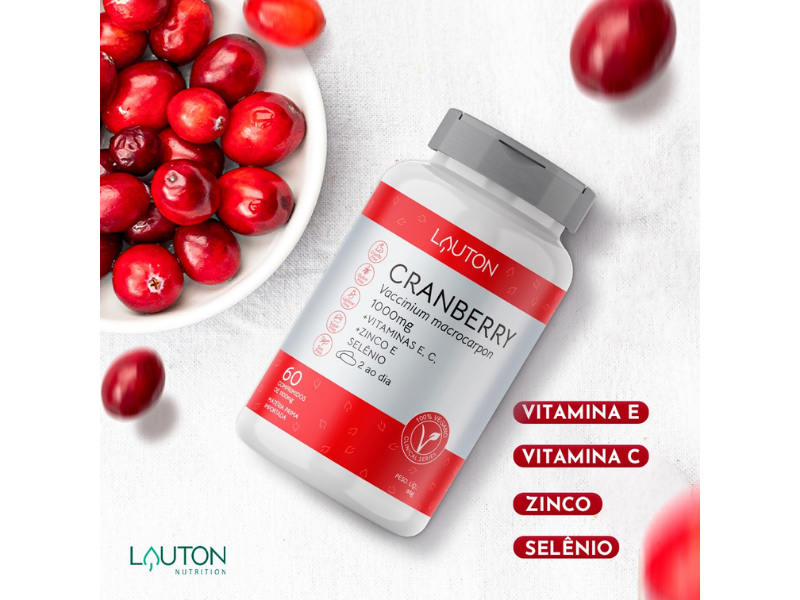 CRANBERRY 1000MG 60CAPS - LAUTON - Sua Saúde Distribuidora