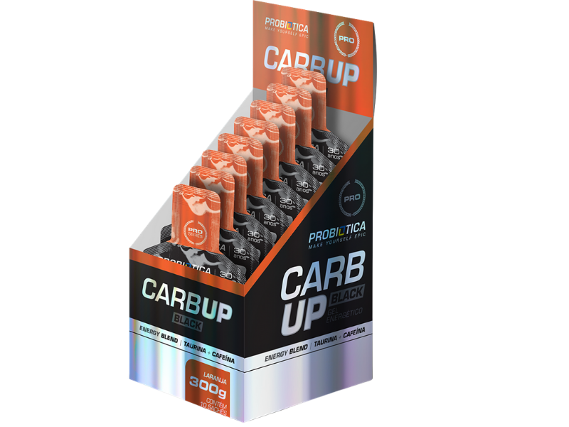 CARB UP GEL BLACK CX C/ 10 SACHÊS 30G - PROBIÓTICA - Sua Saúde Distribuidora