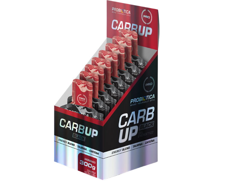 CARB UP GEL BLACK CX C/ 10 SACHÊS 30G - PROBIÓTICA - Sua Saúde Distribuidora