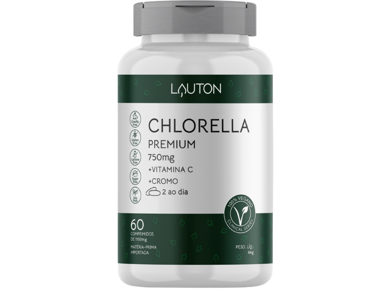 CHLORELLA PREMIUM 750MG 60CAPS - LAUTON - Sua Saúde Distribuidora