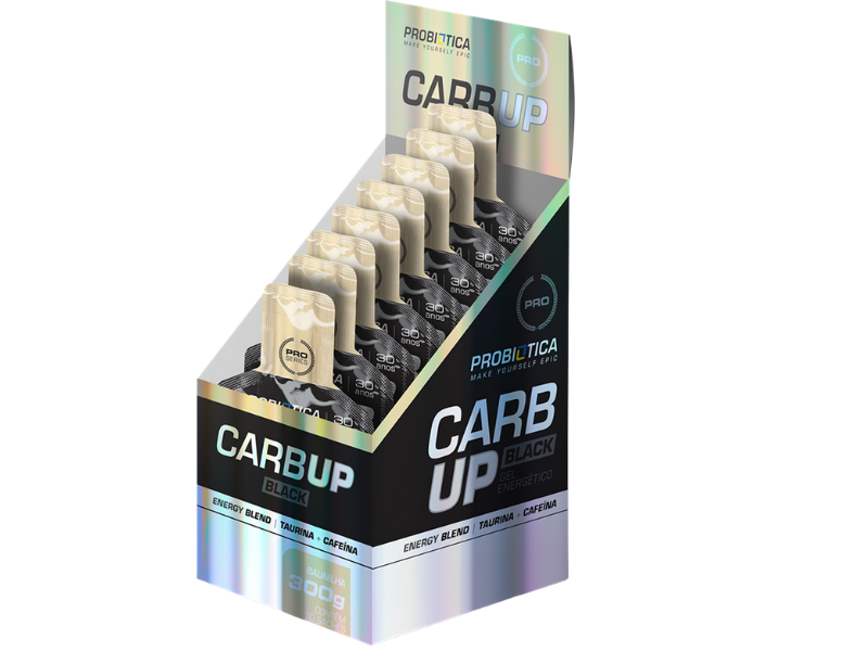 CARB UP GEL BLACK CX C/ 10 SACHÊS 30G - PROBIÓTICA - Sua Saúde Distribuidora