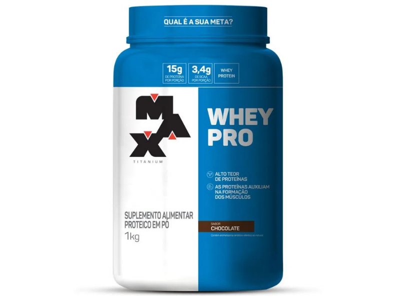 WHEY PRO 1KG - MAX TITANIUM - Sua Saúde Distribuidora