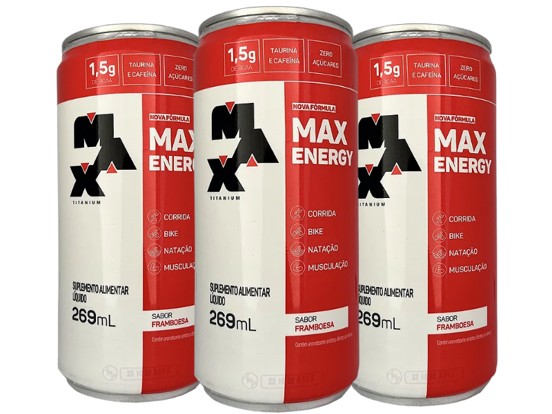 MAX ENERGY DRINK 269ML (FARDO C/ 6UN) - Sua Saúde Distribuidora