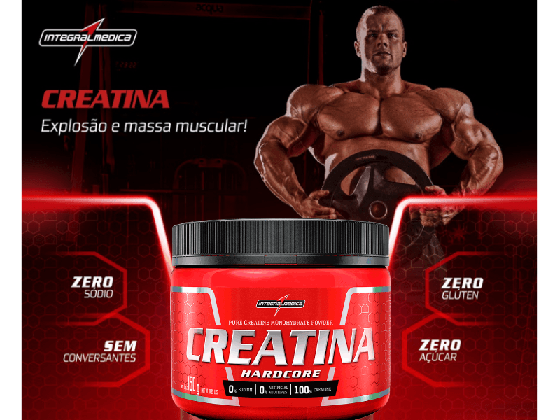 CREATINA HARDCORE 150G - INTEGRALMEDICA - Sua Saúde Distribuidora