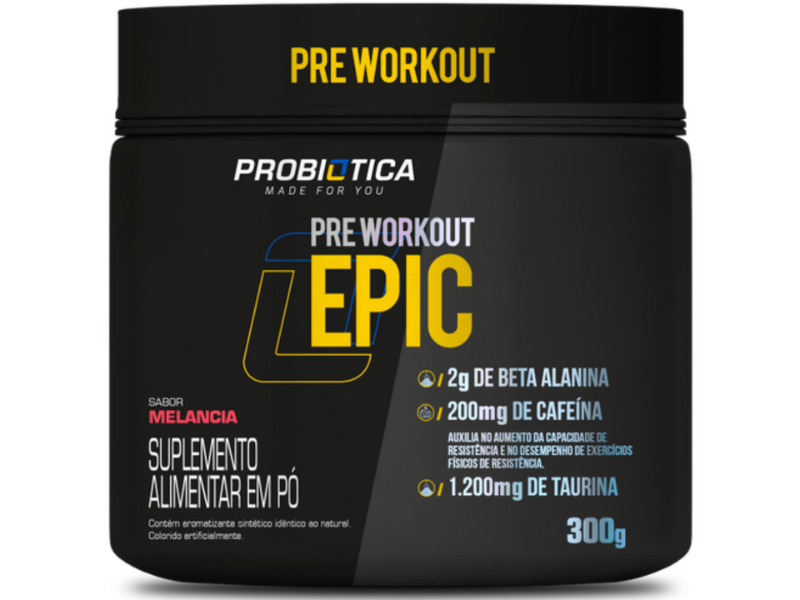 PRE WORKOUT EPIC 60 DOSES 300G - PROBIOTICA - Sua Saúde Distribuidora