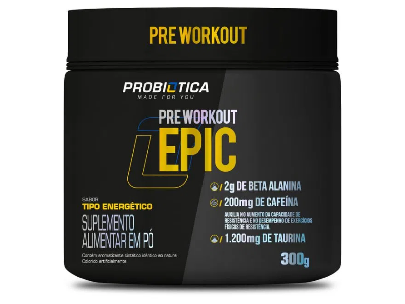 PRE WORKOUT EPIC 60 DOSES 300G - PROBIOTICA - Sua Saúde Distribuidora