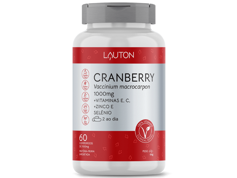 CRANBERRY 1000MG 60CAPS - LAUTON - Sua Saúde Distribuidora