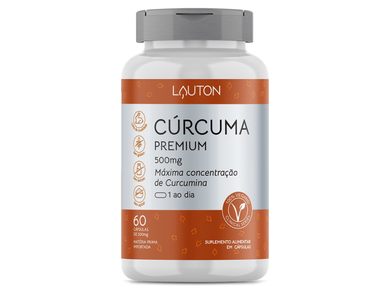 CÚRCUMA PREMIUM 60CAPS 600MG - LAUTON - Sua Saúde Distribuidora