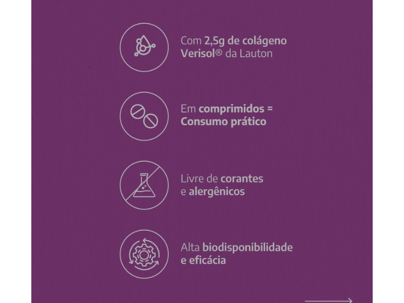 COLÁGENO HIDROLISADO VERISOL 650MG - LAUTON - Sua Saúde Distribuidora