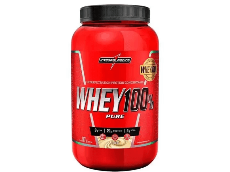 WHEY 100% PURE 907G - INTEGRALMEDICA - Sua Saúde Distribuidora