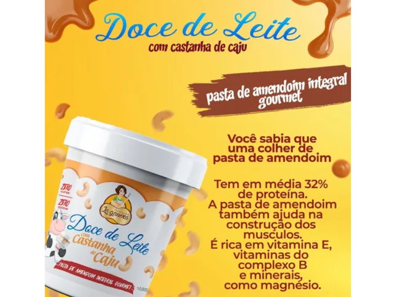 PASTA DE AMENDOIM INTEGRAL GOURMET 450G - LA GANEXA - Sua Saúde Distribuidora