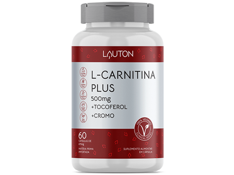 L-CARNITINA PLUS 500MG 60CAPS - LAUTON - Sua Saúde Distribuidora