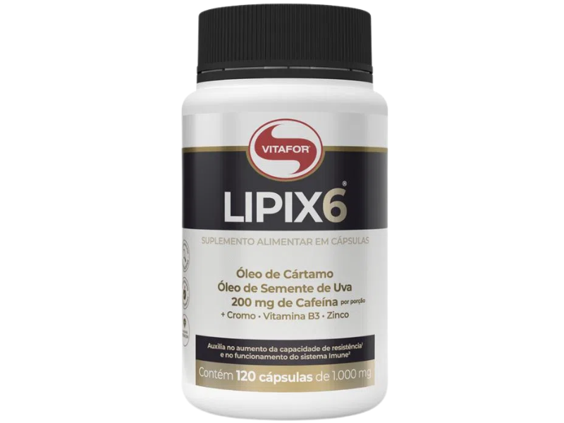 LIPIX 6 1000MG 120CAPS - VITAFOR - Sua Saúde Distribuidora