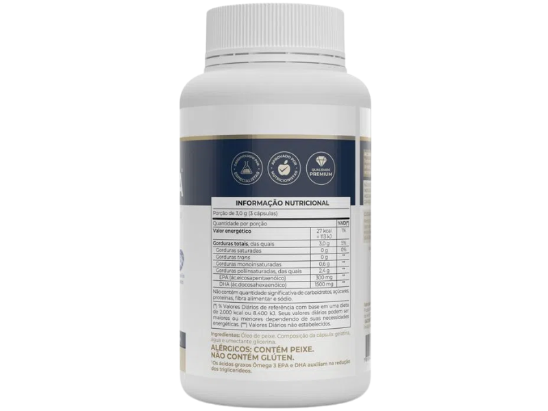 OMEGA 3 MEGA DHA 1500MG DHA / 300MG EPA 120CAPS - VITAFOR - Sua Saúde Distribuidora