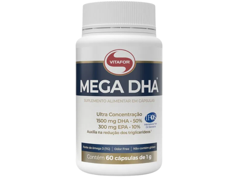 OMEGA 3 MEGA DHA 1500MG DHA / 300MG EPA 60CAPS - VITAFOR - Sua Saúde Distribuidora