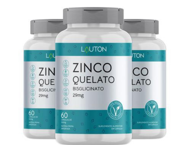 ZINCO QUELATO 29MG 60CAPS - LAUTON - Sua Saúde Distribuidora