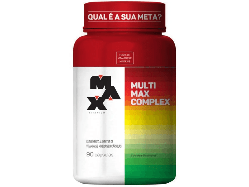 MULTIMAX COMPLEX 90 CÁPSULAS - MAX TITANIUM - Sua Saúde Distribuidora