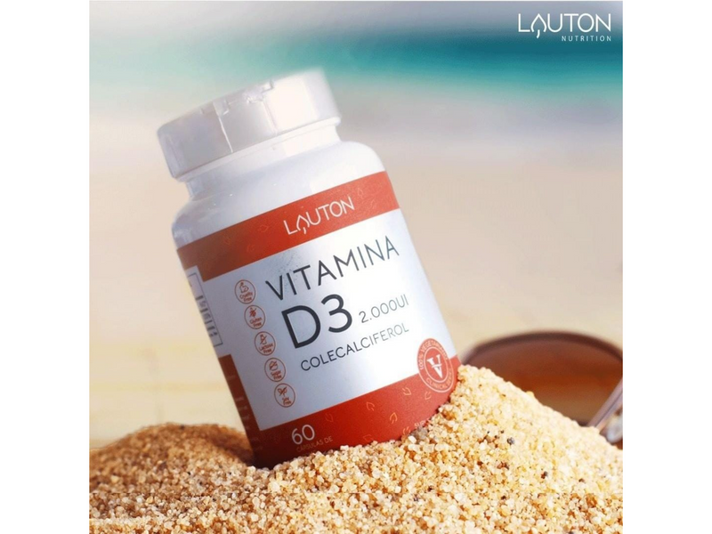 VITAMINA D3 2.000UI 60CAPS 400MG - LAUTON - Sua Saúde Distribuidora