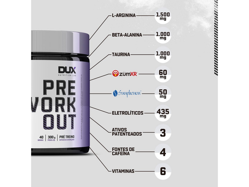 PRE WORKOUT 300G - DUX - Sua Saúde Distribuidora