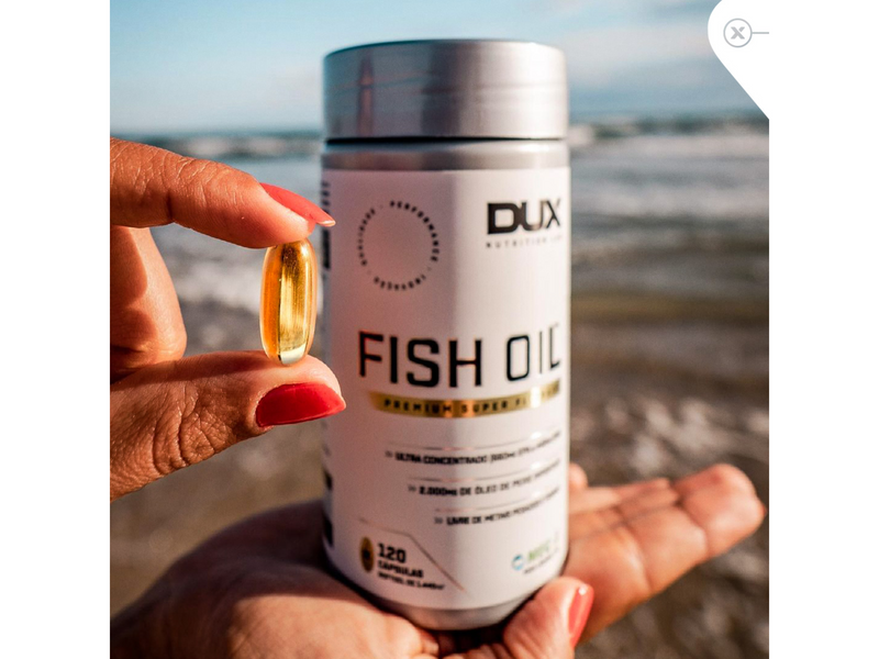 FISH OIL ÔMEGA 3 (600MG EPA, 440MG DHA) 1,44MG 120CAPS - DUX NUTRITION - Sua Saúde Distribuidora