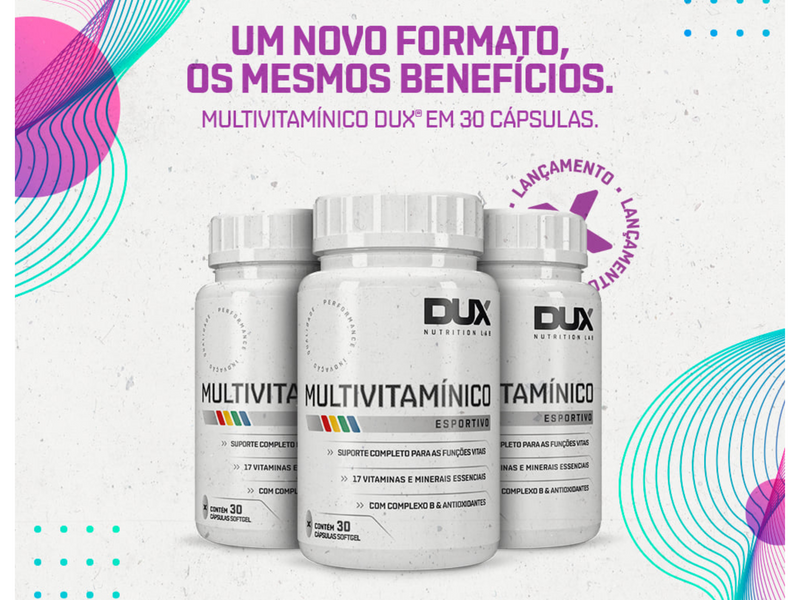 MULTIVITAMÍNICO 30CAPS 500MG - DUX NUTRITION - Sua Saúde Distribuidora