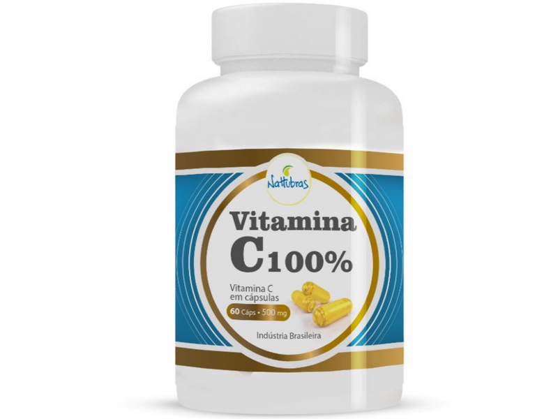 VITAMINA C 100% 60CAPS 500MG - NATTUBRAS - Sua Saúde Distribuidora