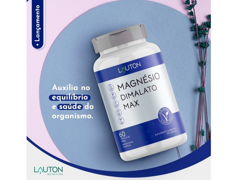 MAGNESIO DIMALATO 6CAPS 550MG - LAUTON - Sua Saúde Distribuidora