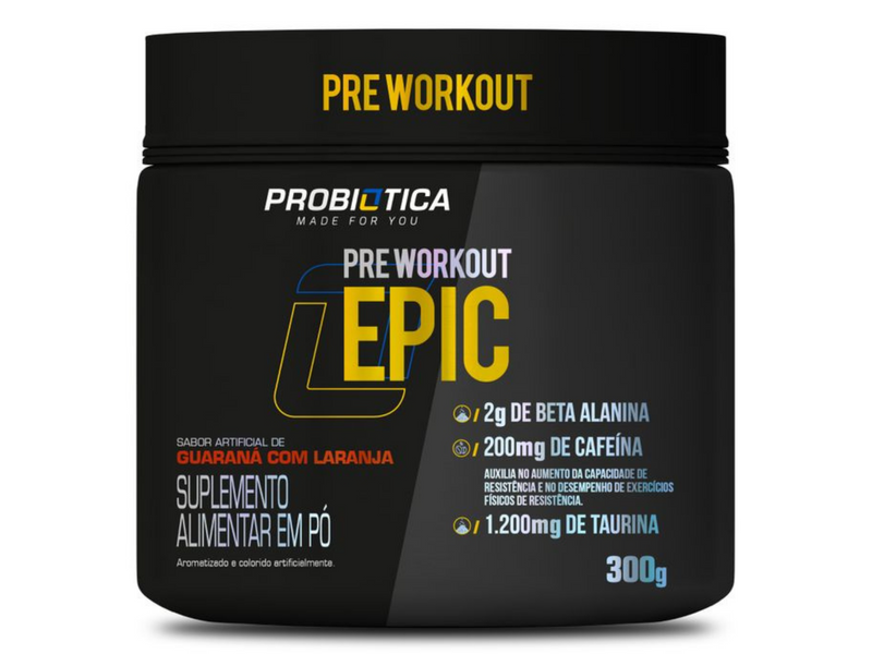 PRE WORKOUT EPIC 60 DOSES 300G - PROBIOTICA - Sua Saúde Distribuidora