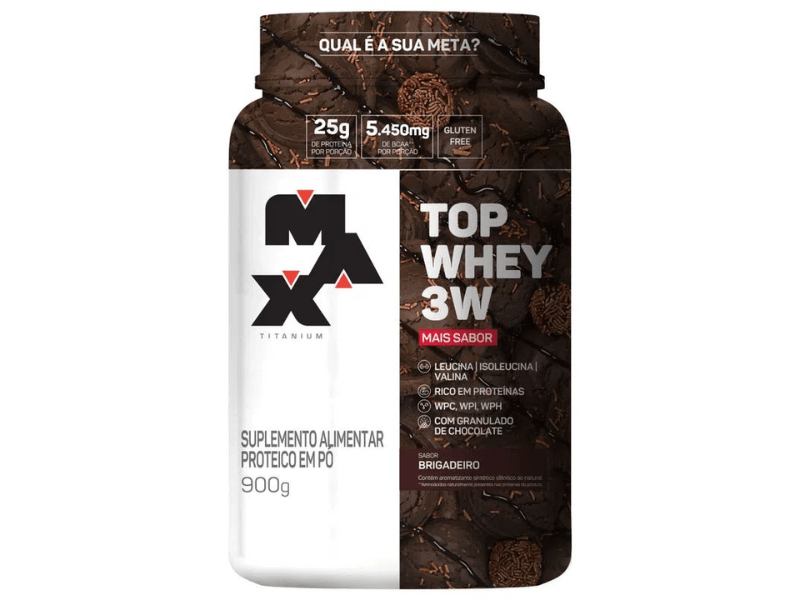 TOP WHEY 3W GOUMERT 900G - MAX TITANIUM - Sua Saúde Distribuidora