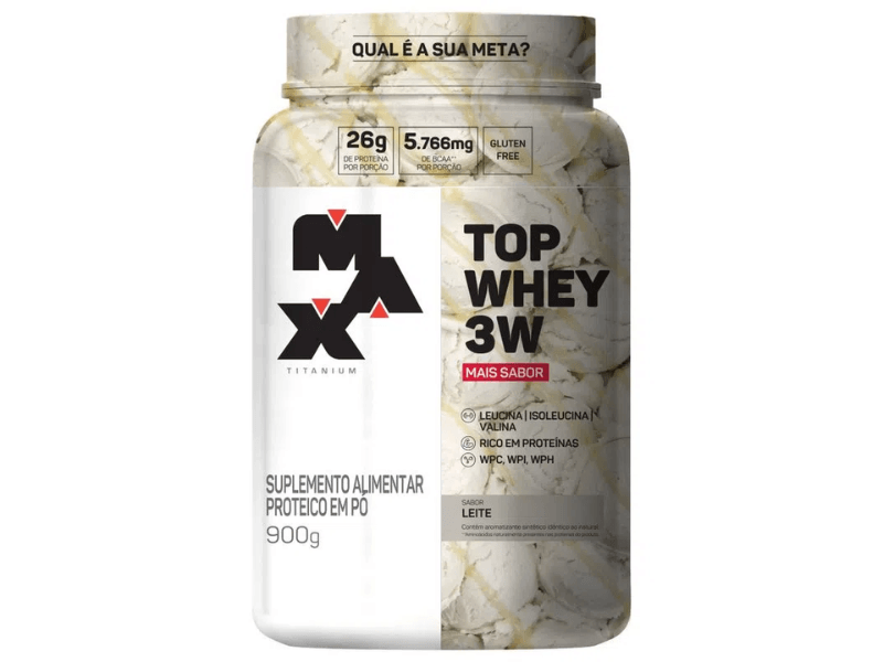 TOP WHEY 3W GOUMERT 900G - MAX TITANIUM - Sua Saúde Distribuidora