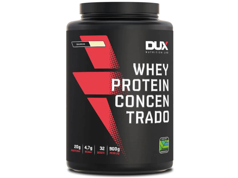 WHEY PROTEIN CONCENTRADO 900G - DUX NUTRITION - Sua Saúde Distribuidora