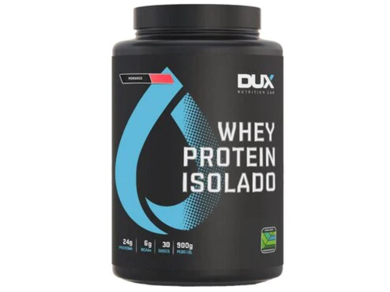 WHEY PROTEIN ISOLADO 900G - DUX NUTRITION - Sua Saúde Distribuidora