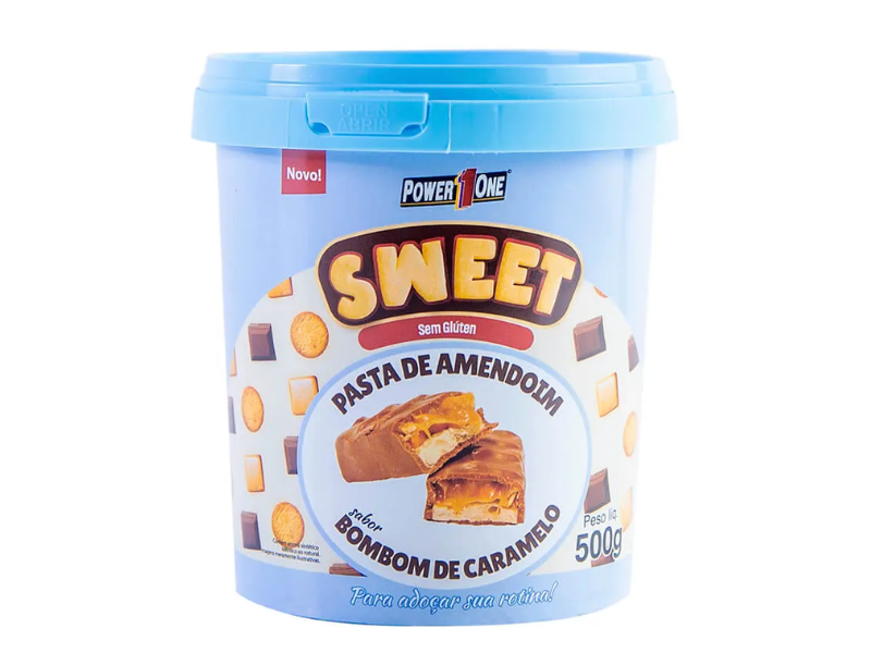 PASTA DE AMENDOIM SWEET 500G - POWER1ONE - Sua Saúde Distribuidora