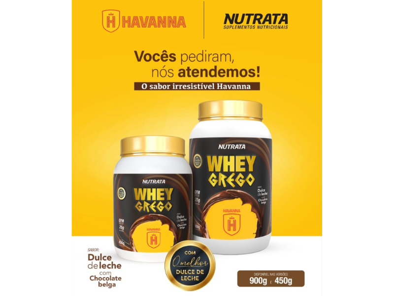 WHEY GREGO HAVANNA 900G - NUTRATA - Sua Saúde Distribuidora